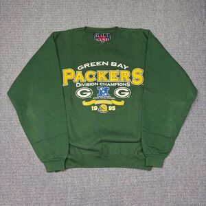 Vtg 90s Galt Sand Green Bay Packers 1995 Division Champions Sweatshirt Mens M